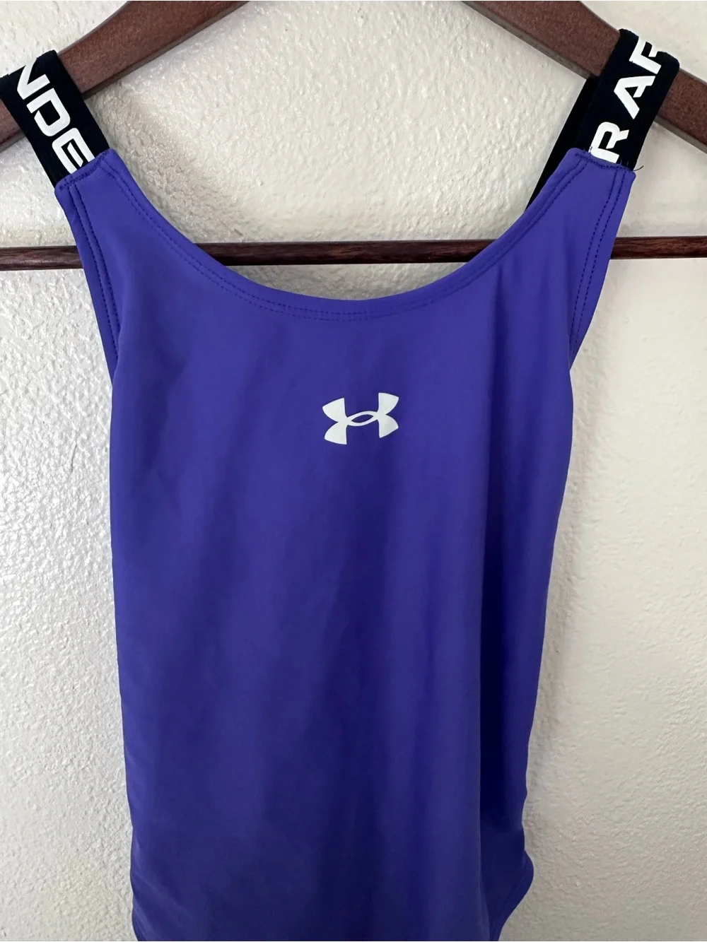 Under Armour Girls Purple Athletic One-Piece Swimsuit
